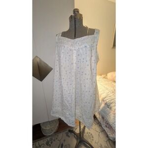 Vintage Cottagecore floral Lace Tail sleeveless nightgown plus size 2X